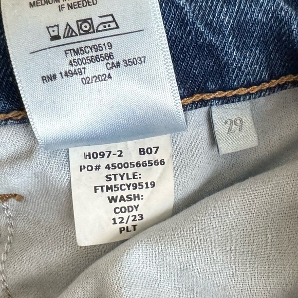 Favorite Daughter Olympia Flare Jeans High Dark Denim Blue Button Fly Retro 29 - Picture 13 of 16